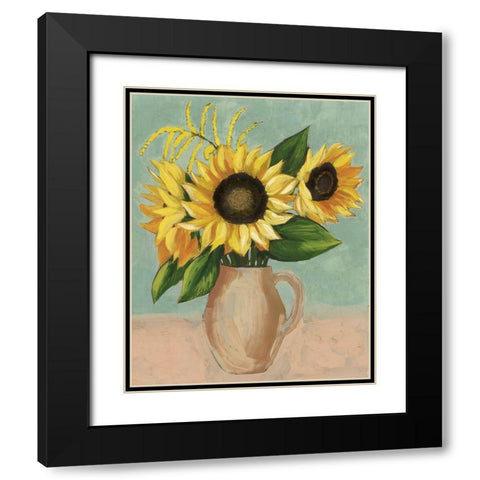 Sunflower Afternoon II Black Modern Wood Framed Art Print with Double Matting by Popp, Grace