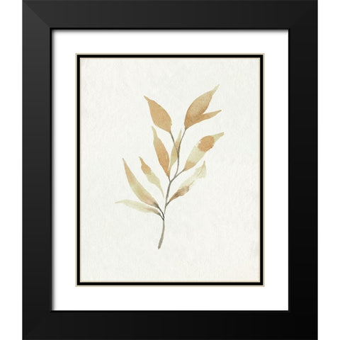 Soft Autumn Branch II Black Modern Wood Framed Art Print with Double Matting by Caroline, Emma