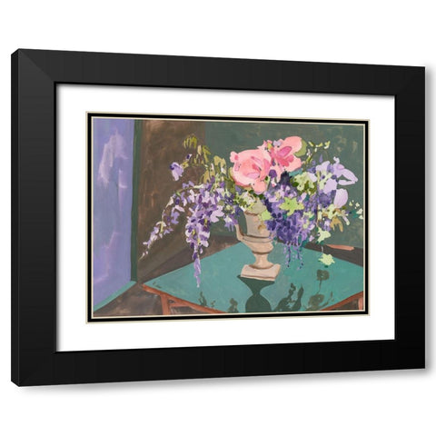 Blooming Wisteria I Black Modern Wood Framed Art Print with Double Matting by Wang, Melissa
