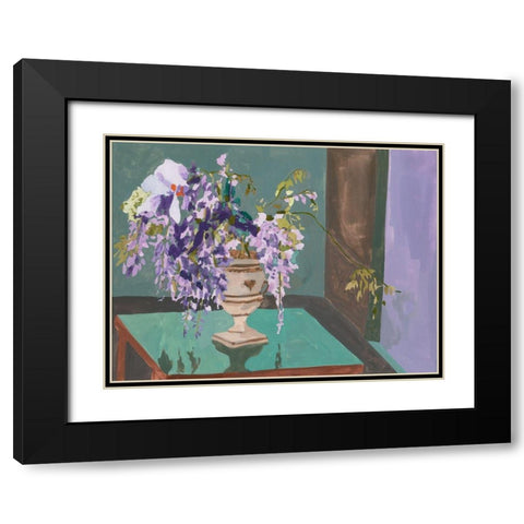 Blooming Wisteria II Black Modern Wood Framed Art Print with Double Matting by Wang, Melissa