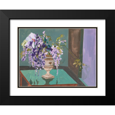 Blooming Wisteria II Black Modern Wood Framed Art Print with Double Matting by Wang, Melissa