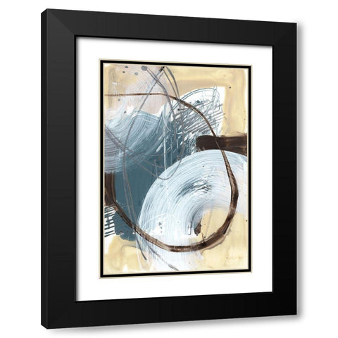 Winding Around I Black Modern Wood Framed Art Print with Double Matting by Goldberger, Jennifer