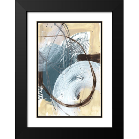 Winding Around I Black Modern Wood Framed Art Print with Double Matting by Goldberger, Jennifer