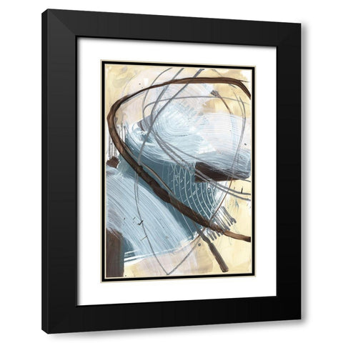 Winding Around II Black Modern Wood Framed Art Print with Double Matting by Goldberger, Jennifer