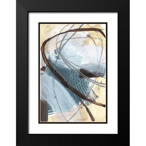 Winding Around II Black Modern Wood Framed Art Print with Double Matting by Goldberger, Jennifer