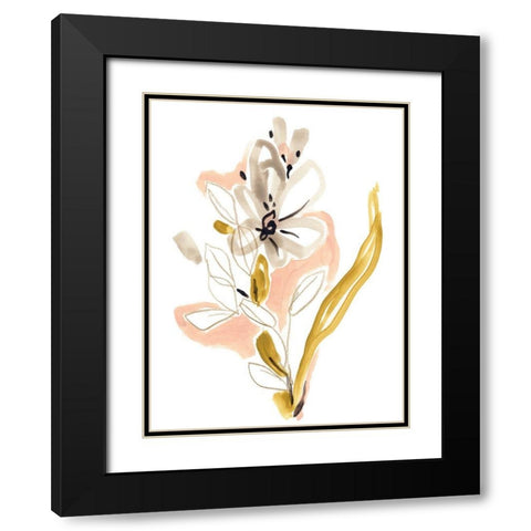 Liminal Floral II Black Modern Wood Framed Art Print with Double Matting by Vess, June Erica