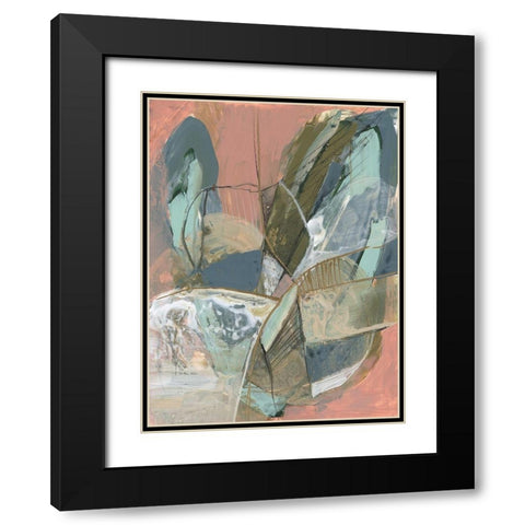 Abstract Zag I Black Modern Wood Framed Art Print with Double Matting by Goldberger, Jennifer