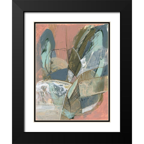 Abstract Zag I Black Modern Wood Framed Art Print with Double Matting by Goldberger, Jennifer