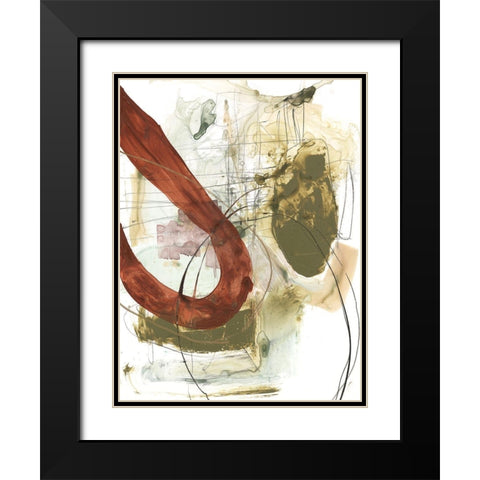 Rusted Loops I Black Modern Wood Framed Art Print with Double Matting by Goldberger, Jennifer