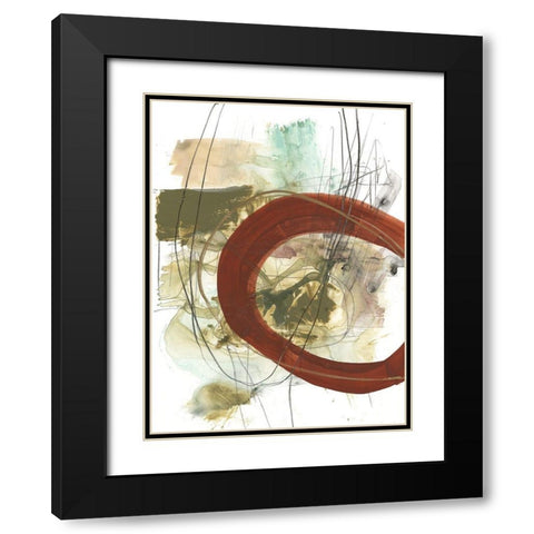 Rusted Loops II Black Modern Wood Framed Art Print with Double Matting by Goldberger, Jennifer