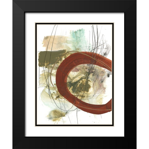 Rusted Loops II Black Modern Wood Framed Art Print with Double Matting by Goldberger, Jennifer