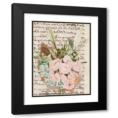 Wrapped Bouquet II Black Modern Wood Framed Art Print with Double Matting by Wang, Melissa