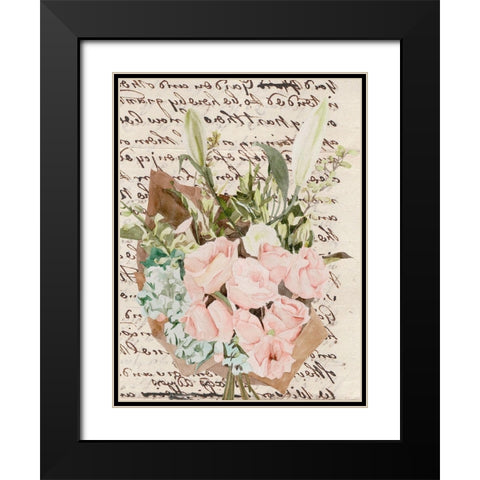 Wrapped Bouquet II Black Modern Wood Framed Art Print with Double Matting by Wang, Melissa