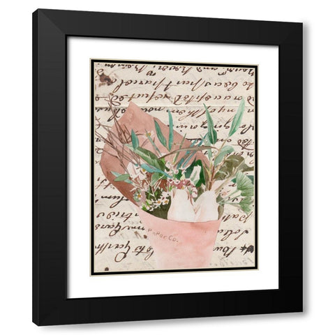 Wrapped Bouquet IV Black Modern Wood Framed Art Print with Double Matting by Wang, Melissa