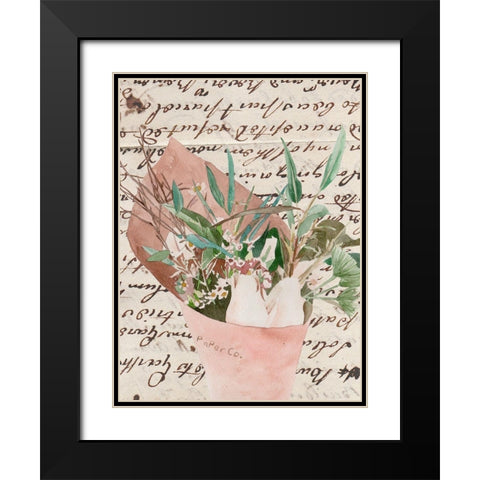 Wrapped Bouquet IV Black Modern Wood Framed Art Print with Double Matting by Wang, Melissa