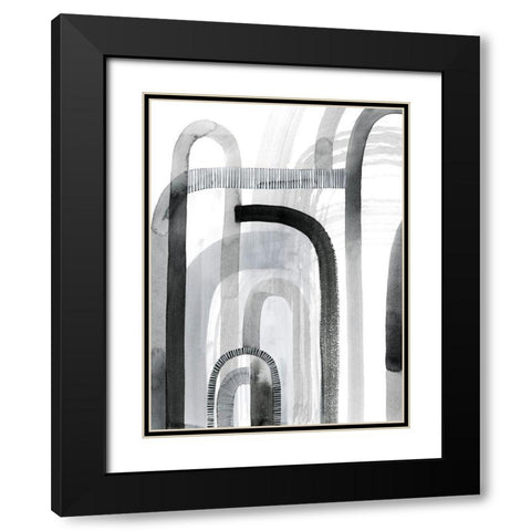 Yester Arches I Black Modern Wood Framed Art Print with Double Matting by Popp, Grace