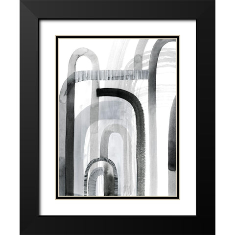 Yester Arches I Black Modern Wood Framed Art Print with Double Matting by Popp, Grace