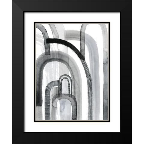 Yester Arches II Black Modern Wood Framed Art Print with Double Matting by Popp, Grace