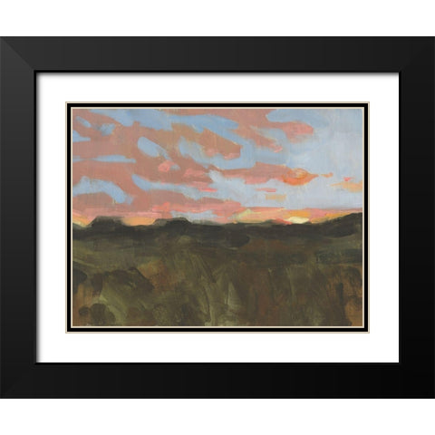 Sunset in Taos I Black Modern Wood Framed Art Print with Double Matting by Green, Jacob