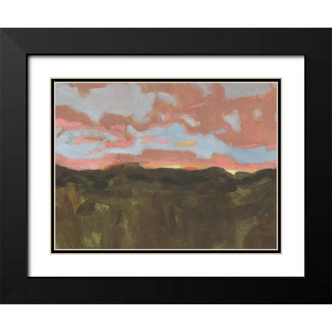 Sunset in Taos II Black Modern Wood Framed Art Print with Double Matting by Green, Jacob