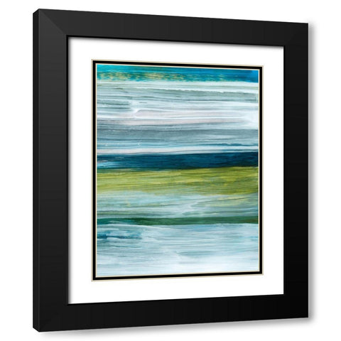 Beryl Swipe II Black Modern Wood Framed Art Print with Double Matting by Popp, Grace