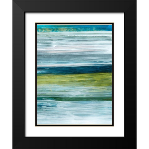 Beryl Swipe II Black Modern Wood Framed Art Print with Double Matting by Popp, Grace