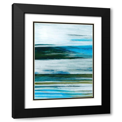 Beryl Swipe III Black Modern Wood Framed Art Print with Double Matting by Popp, Grace