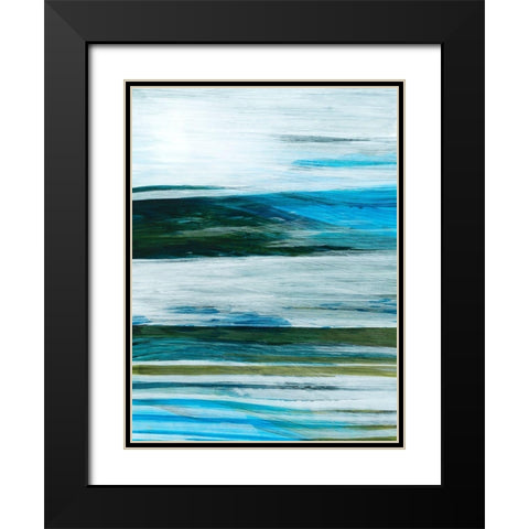 Beryl Swipe III Black Modern Wood Framed Art Print with Double Matting by Popp, Grace