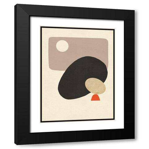 Megalith II Black Modern Wood Framed Art Print with Double Matting by Green, Jacob