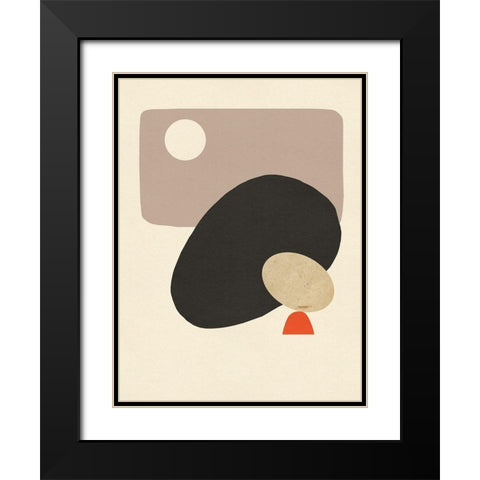 Megalith II Black Modern Wood Framed Art Print with Double Matting by Green, Jacob