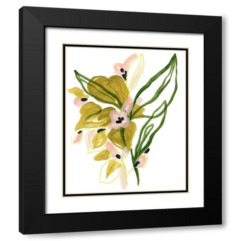 Tropical Cadenza IV Black Modern Wood Framed Art Print with Double Matting by Vess, June Erica