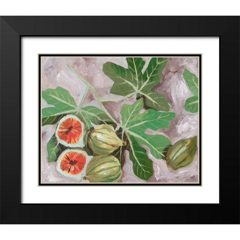 Decorative Fig I Black Modern Wood Framed Art Print with Double Matting by Wang, Melissa