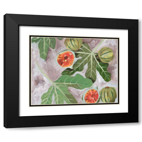 Decorative Fig II Black Modern Wood Framed Art Print with Double Matting by Wang, Melissa