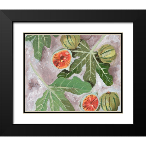 Decorative Fig II Black Modern Wood Framed Art Print with Double Matting by Wang, Melissa