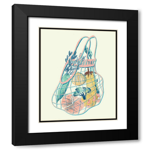Grocery Time I Black Modern Wood Framed Art Print with Double Matting by Wang, Melissa