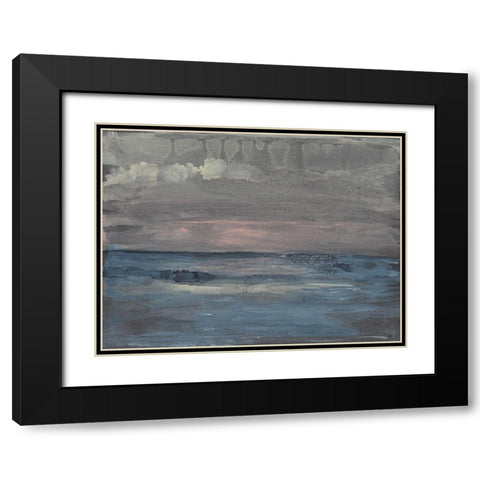 Breaking Sea I Black Modern Wood Framed Art Print with Double Matting by Goldberger, Jennifer