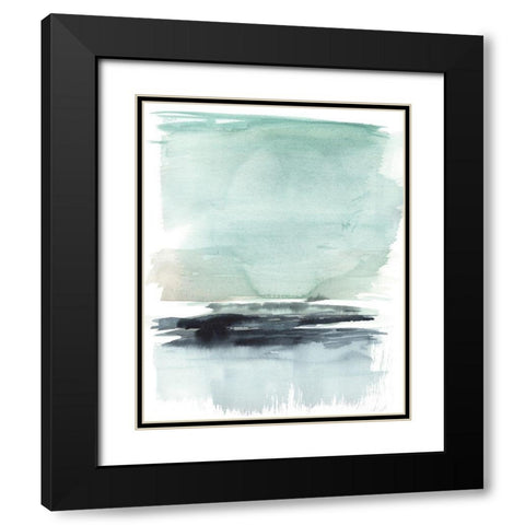 Teal Moor I Black Modern Wood Framed Art Print with Double Matting by Goldberger, Jennifer