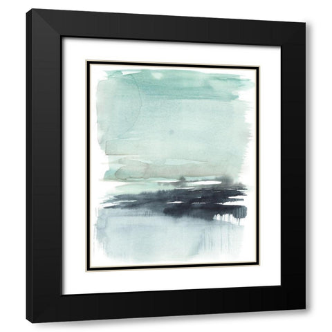 Teal Moor II Black Modern Wood Framed Art Print with Double Matting by Goldberger, Jennifer