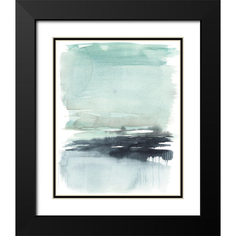 Teal Moor II Black Modern Wood Framed Art Print with Double Matting by Goldberger, Jennifer