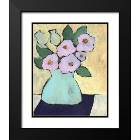 Distressed Bouquet III Black Modern Wood Framed Art Print with Double Matting by Moore, Regina