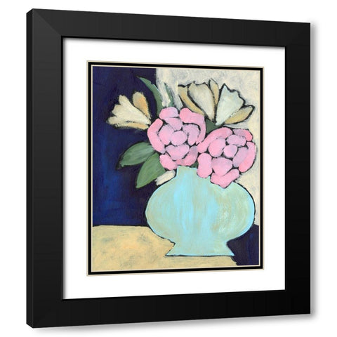 Distressed Bouquet IV Black Modern Wood Framed Art Print with Double Matting by Moore, Regina