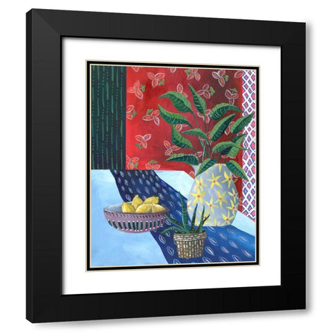 Table Vignette I Black Modern Wood Framed Art Print with Double Matting by Moore, Regina