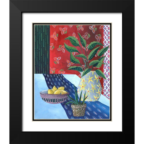 Table Vignette I Black Modern Wood Framed Art Print with Double Matting by Moore, Regina