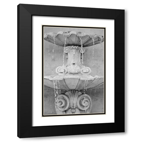 Black and White Fountains II Black Modern Wood Framed Art Print with Double Matting by DeNardo, Laura