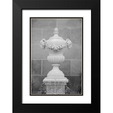 Black and White Fountains III Black Modern Wood Framed Art Print with Double Matting by DeNardo, Laura
