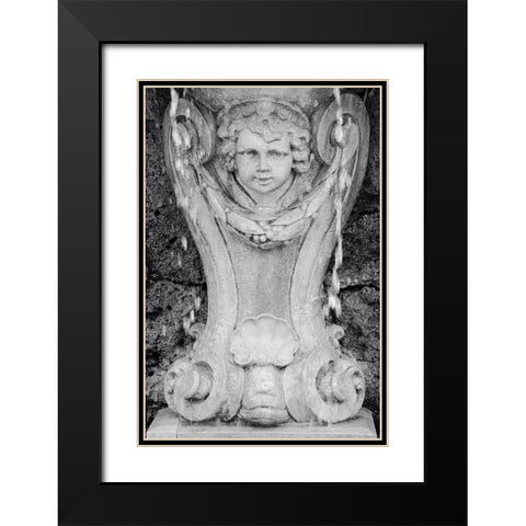 Black and White Fountain Detail III Black Modern Wood Framed Art Print with Double Matting by DeNardo, Laura