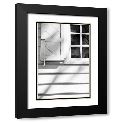 Black and White Windows and Shadows I Black Modern Wood Framed Art Print with Double Matting by DeNardo, Laura