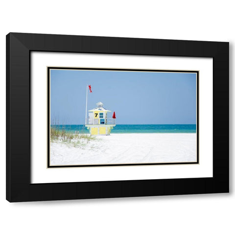Coastal Hut I Black Modern Wood Framed Art Print with Double Matting by DeNardo, Laura