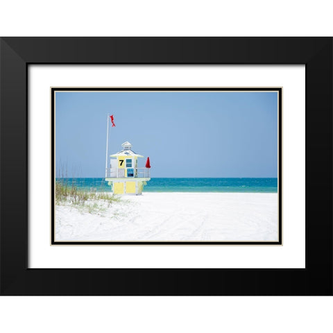 Coastal Hut I Black Modern Wood Framed Art Print with Double Matting by DeNardo, Laura