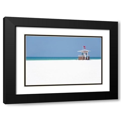 Coastal Hut II Black Modern Wood Framed Art Print with Double Matting by DeNardo, Laura